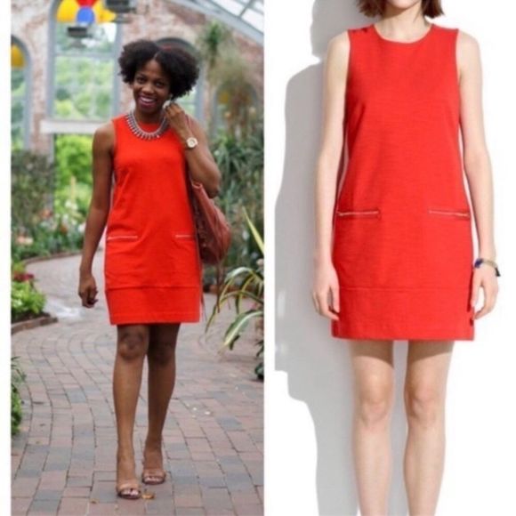 Madewell Sleeveless Zip Shift Dress - Picture 2 of 11